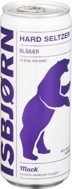 Isbjørn Hard Seltzer Blåbær 0,33l boks