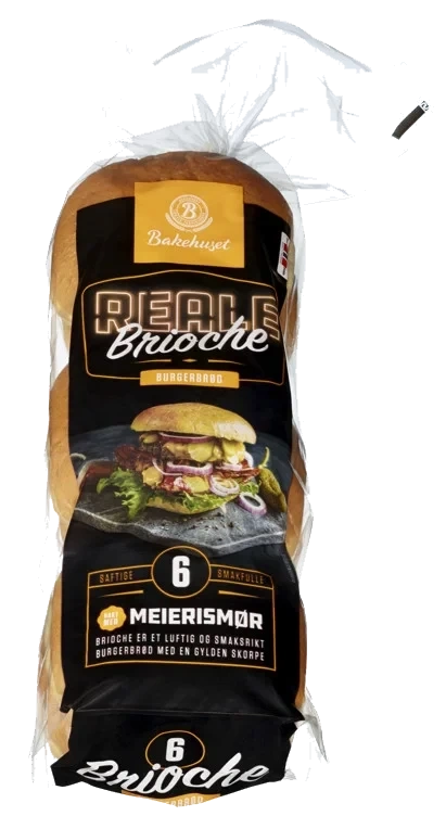 Burgerbrød Brioche 6stk 450g Reale