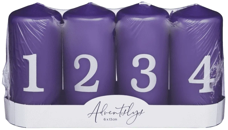 Moda Lilla Kubbelys med Tall Advent 4pk