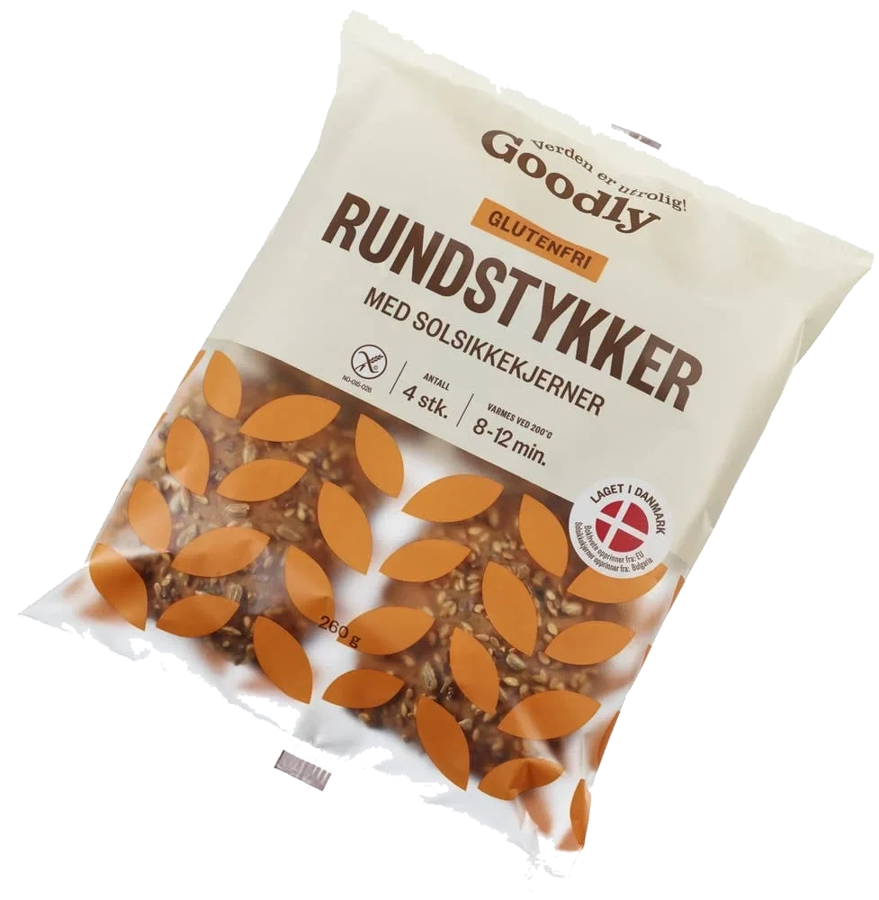 Mørke Rundstykker M/frø Glutenfri