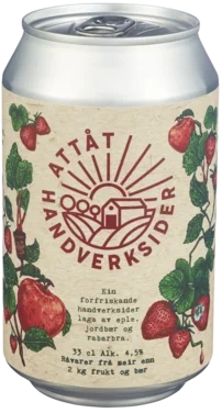 Attåt Sider Eple - Jordbær - Rabarbra 4.5%