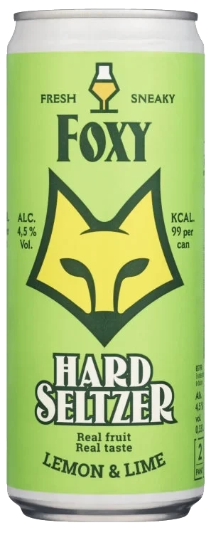 Foxy Hard Seltzer Lemon & Lime Sleek bx 0,33l