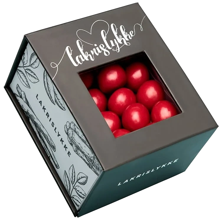 Lakrislykke Kuler - Bringebær 120g Eske