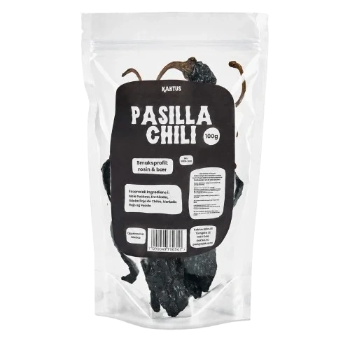 Kaktus Pasilla Chili Tørket 100g