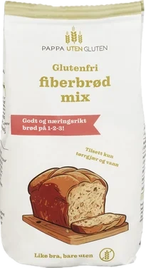 Glutenfri Fiberbrød Mix 400g Pappa uten Gluten
