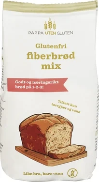 Glutenfri Fiberbrød Mix 400g Pappa uten Gluten