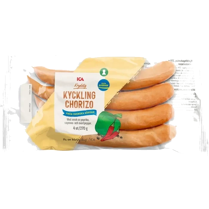 Kycklingkorv Chorizo 270g ICA