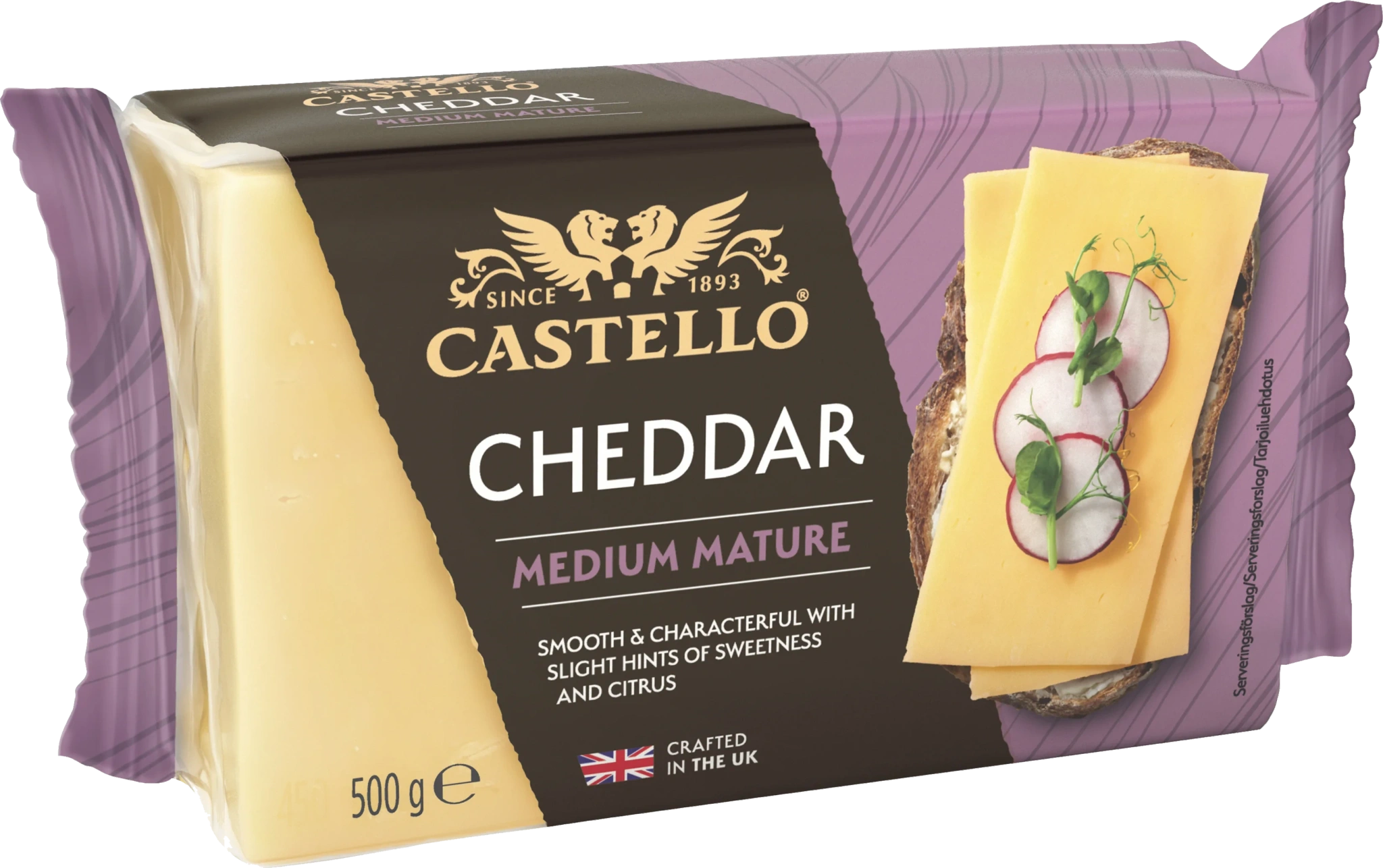 Medium Mature Cheddar 35% hårdost 500g