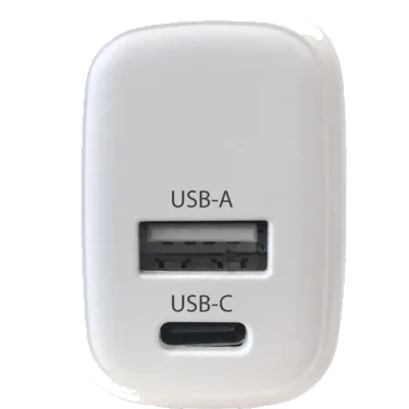 Veggadapter med Usb-a og Usb-c Ladeporter