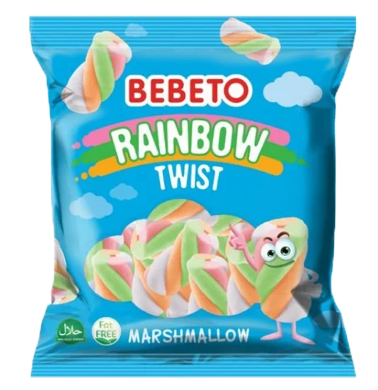 Bebeto Marshmallow Rainbow Twist 275g