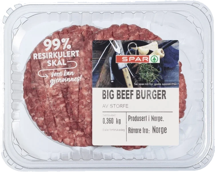 Burger Big Beef 2x180g Spar