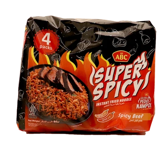 ABC Instant Fried Noodle Spicy Beef 4x80g