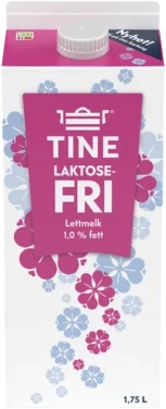 Tine Lettmelk 1% Laktosefri 1,75l