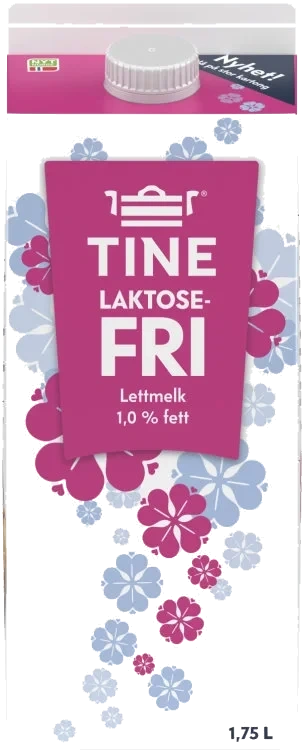 Tine Lettmelk 1% Laktosefri 1,75l