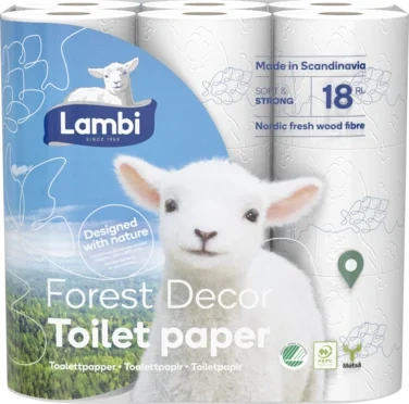 Lambi Toalettpapir 18pk Decor
