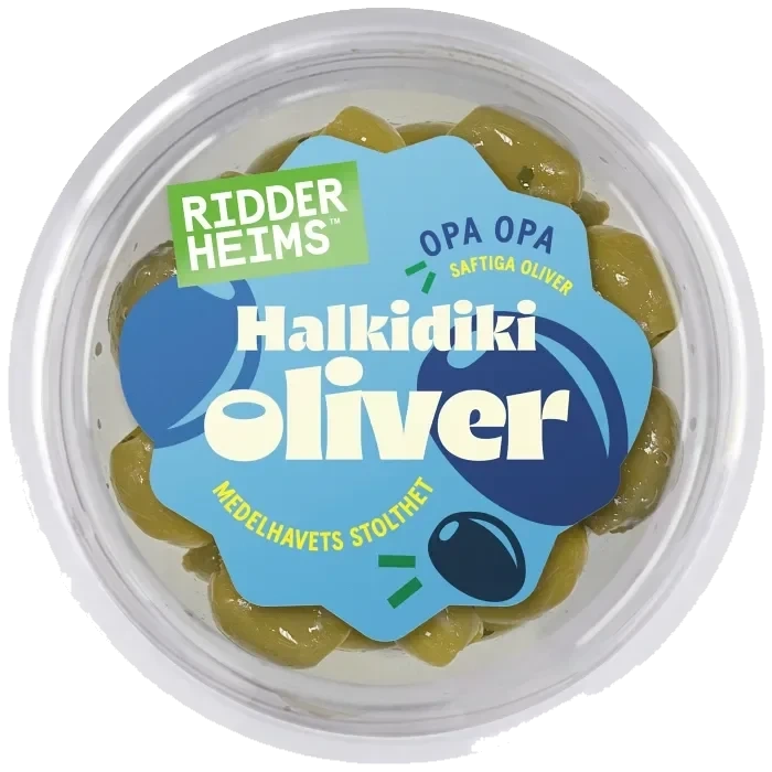 Oliven Halkidiki m/ Urtemarinade 160g Ridderheims