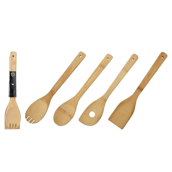Kjøkkenredskaper I Bambus - 4pk