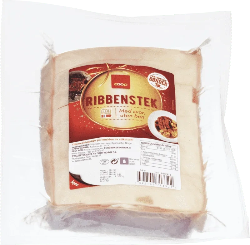 Coop Ribbenstek uten Ben ca 1,5kg