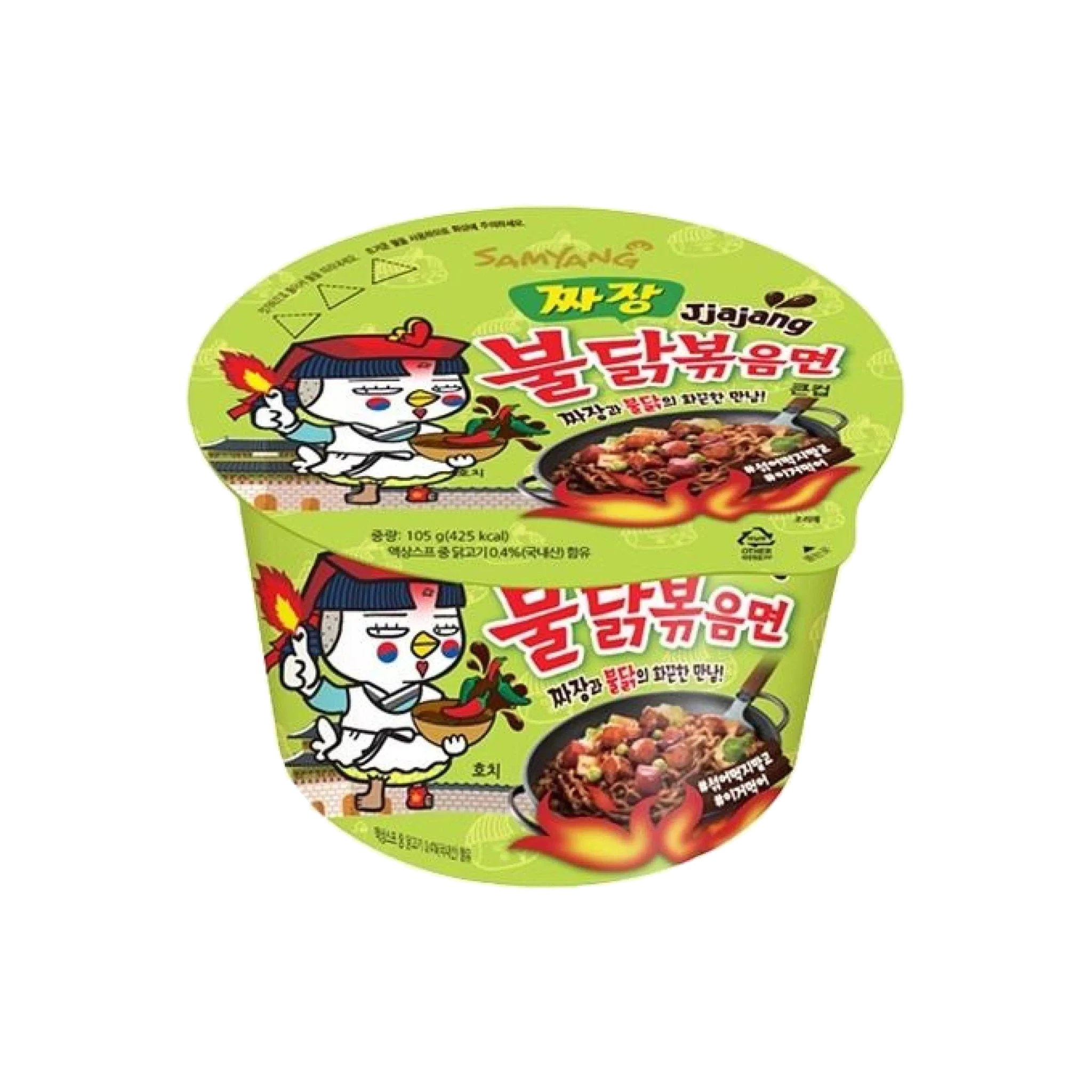 SamYang Fire Noodles: Hot Chicken Jjajang Black Bean Ramen Big Bowl 105 g