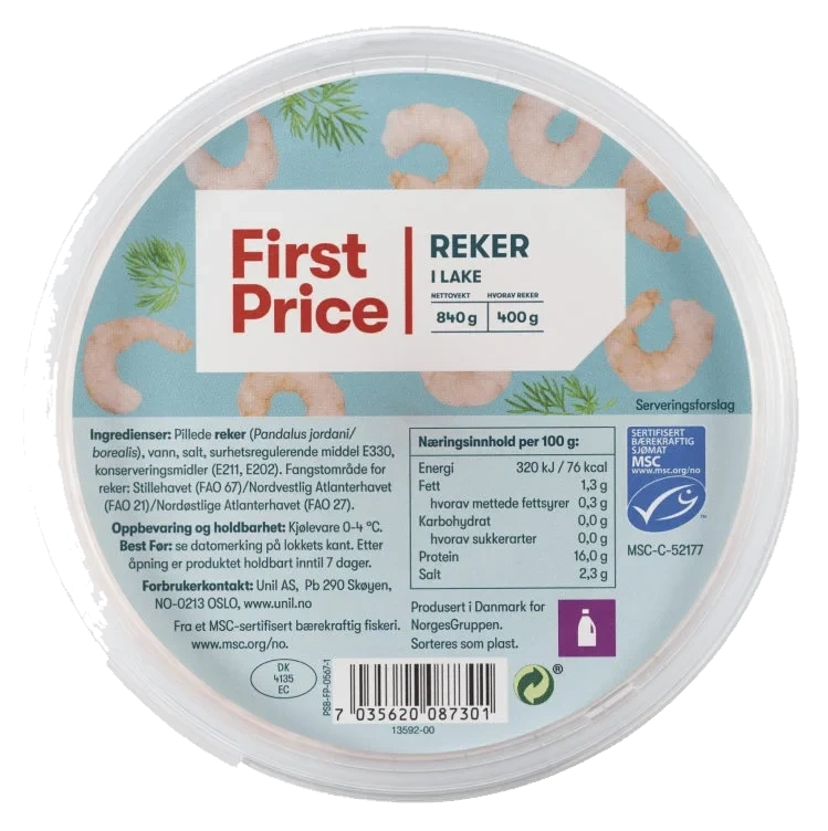 Reker i Lake Msc 840g First Price