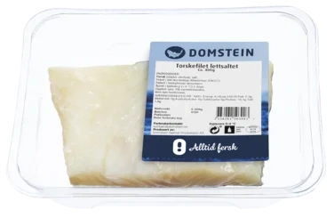 Torskefilet Lettsaltet m/Skinn 400g