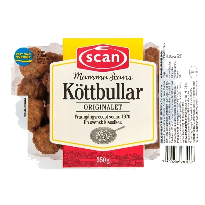 Köttbullar Stekta 350g Scan