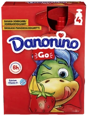 Danonino Yoghurt Klemposer Banan&Jordbær 280g