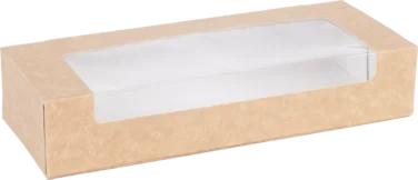 Kakeeske Brun m/vindu 248x105x49mm, 200stk