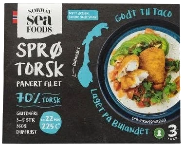 Sprø torskefilet
