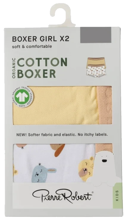 Boxer Cotton Girl Yellow-White 110-116