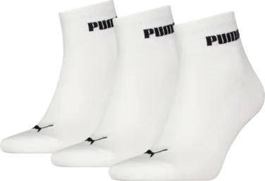 Puma 3pk New Gen Cushioned Quarter Sock Hvit 35/38