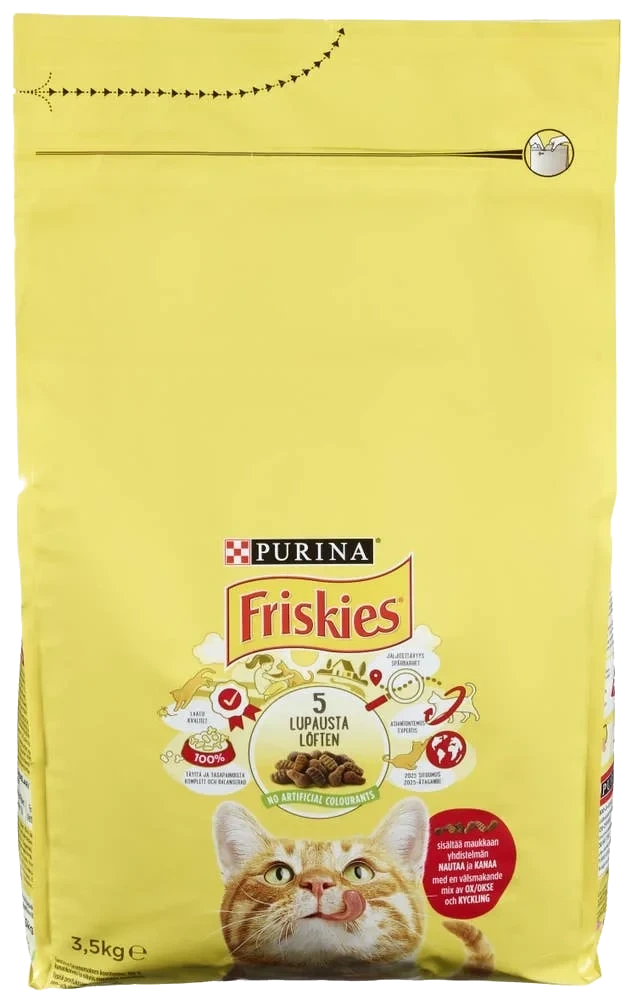 Kattemat med okse, kylling og lever