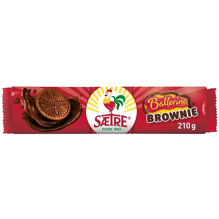 Ballerina Kjeks Brownie 210g Sætre