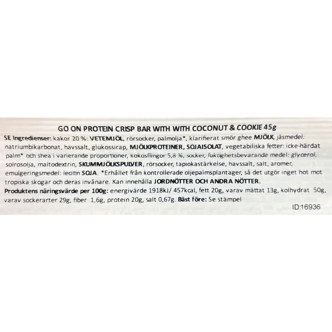 Proteinbar Coconut & Cookies Crisp 24-pack