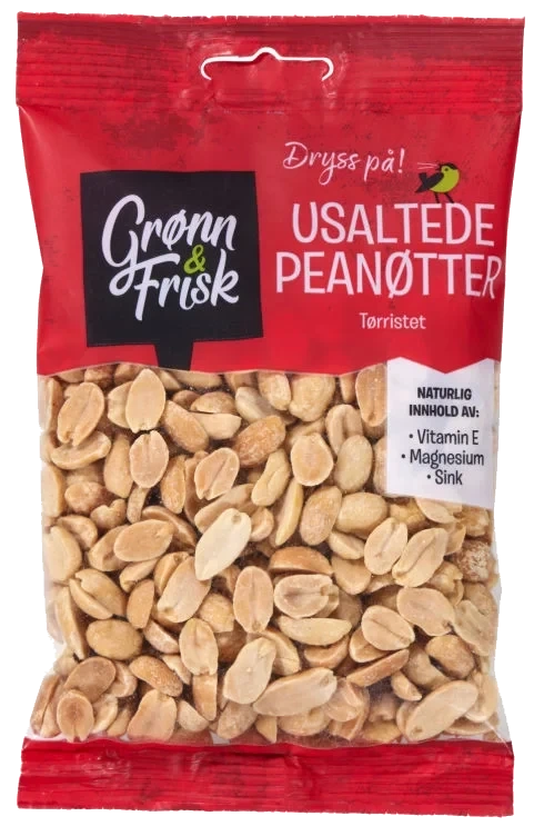 Peanøtter Ristet u/Salt 150g Grønn&Frisk