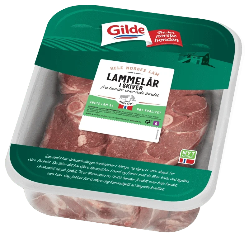 Gilde Lammelår i Skiver ca 2,5kg