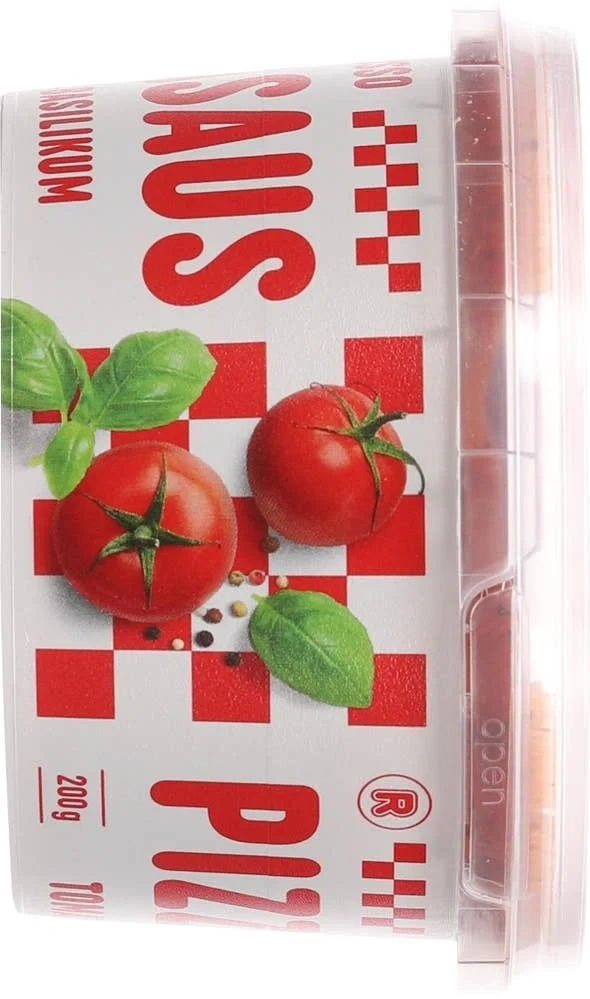 Pizzasaus tomat og basilikum