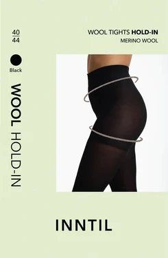 Wool tights, hold-in, Black, 40-44