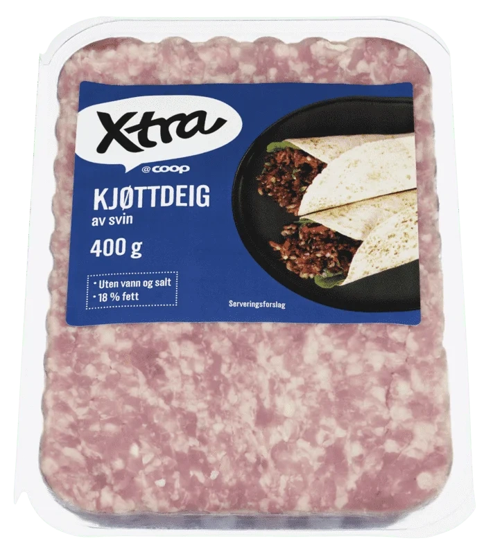 X-tra Svinedeig 18% 400g