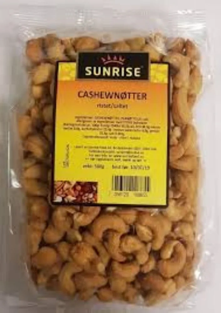 Sunrise Cashewnøtter Ristet Saltet 180g