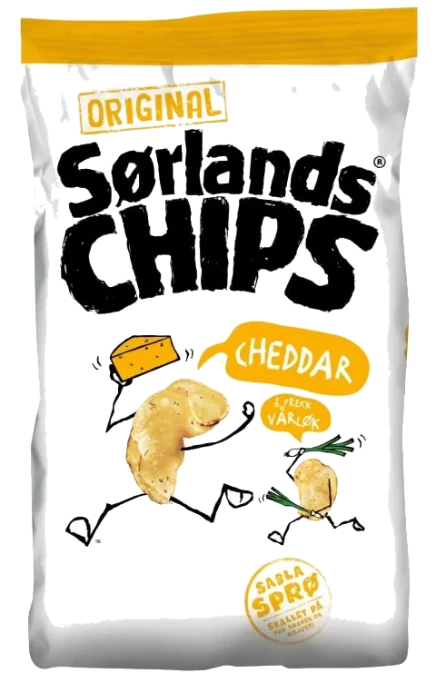 Sørlandschips Cheddar&Vårløk 180g