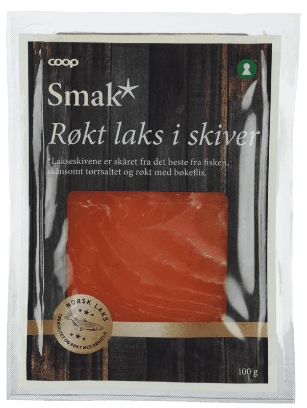 Smak Røkt Laks i Skiver 100g