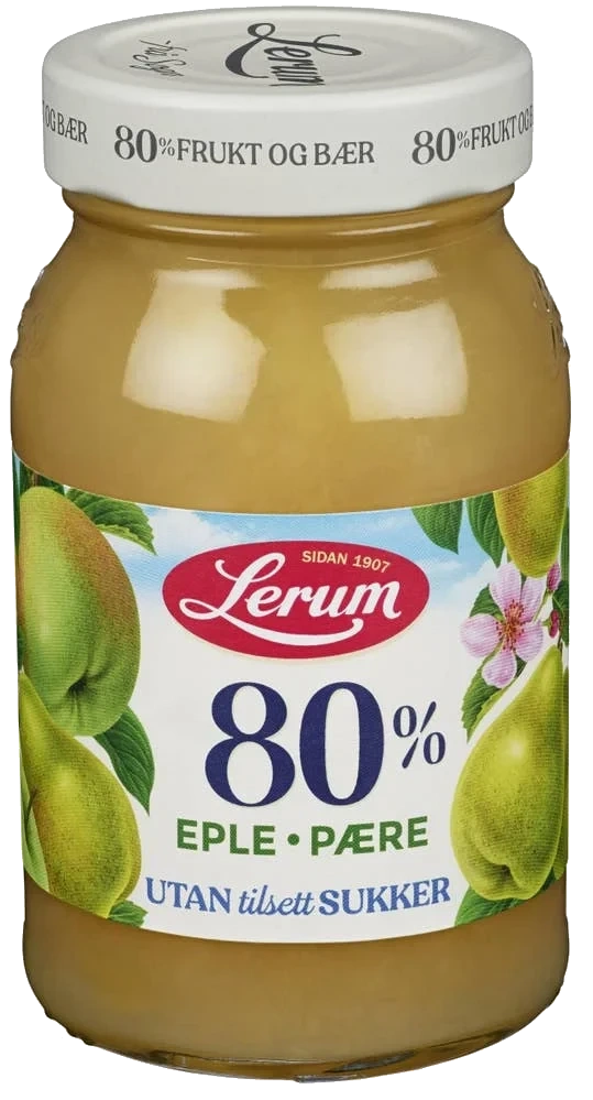Eple og pæresyltetøy 80%