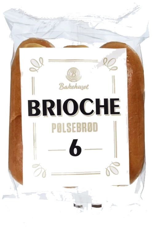 Pølsebrød Brioche 6stk 300g Bakehuset