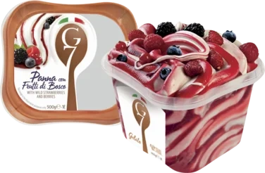 Panna Con Frutti Di Bosco 1l G7 Ekte Italiensk Iskrem