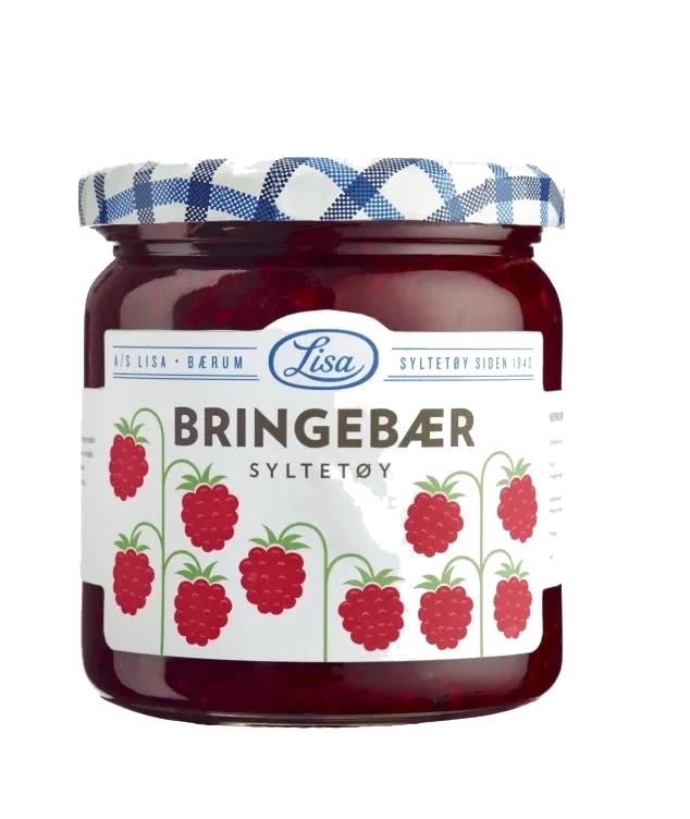 Bringebærsyltetøy 420 Gr Glass 60% Bær