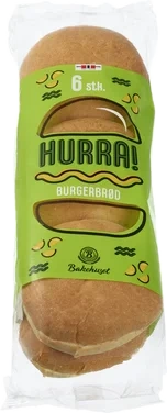 Burgerbrød Hurra 6stk 480g Bakehuset