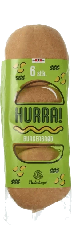 Burgerbrød Hurra 6pk 480g Bakehuset