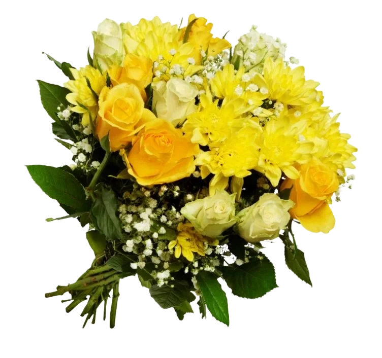 Helgebukett Roser Chrysanthemum Brudeslør