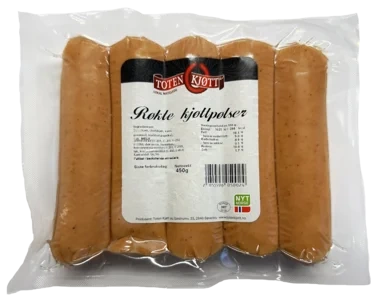 Kjøttpølse Røkt 450g Toten Kjøtt